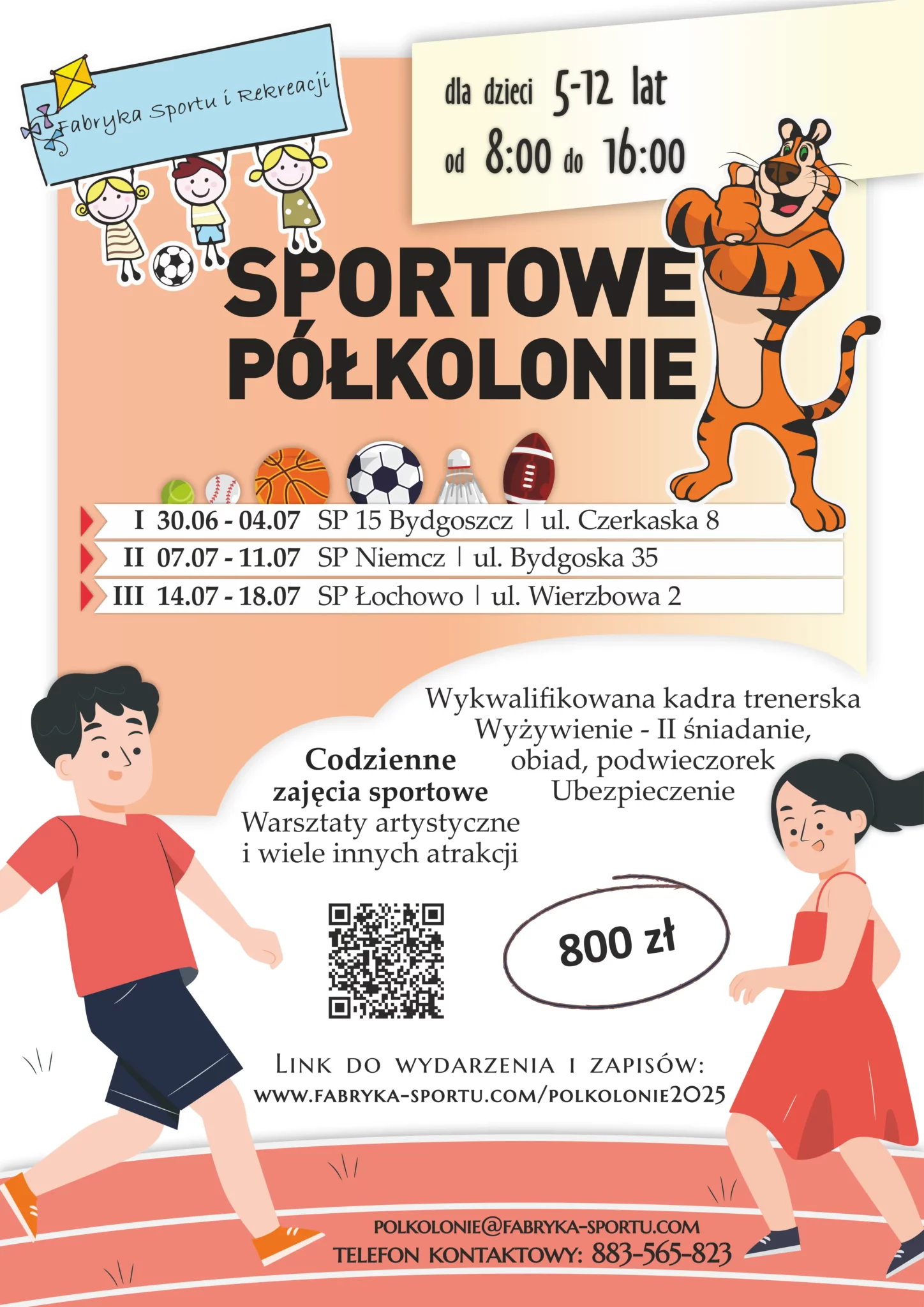 Sportowe półkolonie 2025 - Stowarzyszenie Fabryka Sportu i Rekreacji