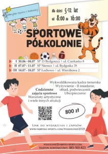 Sportowe półkolonie 2025 - Stowarzyszenie Fabryka Sportu i Rekreacji